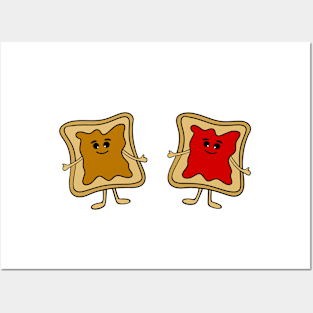 PEANUT Butter And Jam Sandwiches Posters and Art